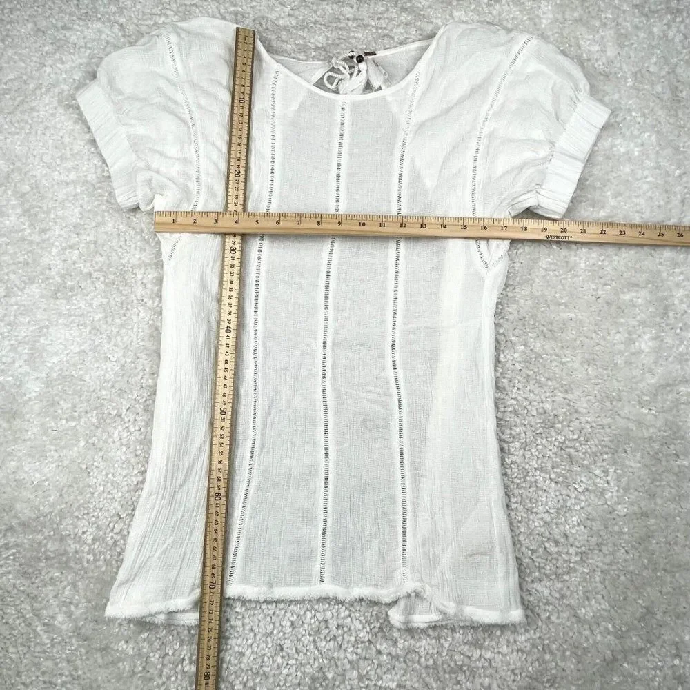 FREE PEOPLE White Open Back Tassel Neck Tie Swim Cover Up